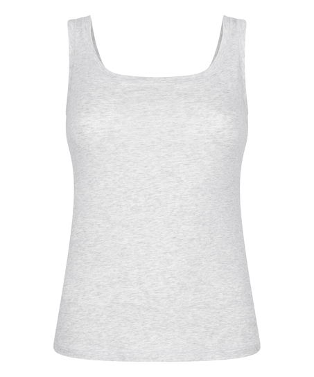 Singlet Tanktop van zachte katoen, Grijs