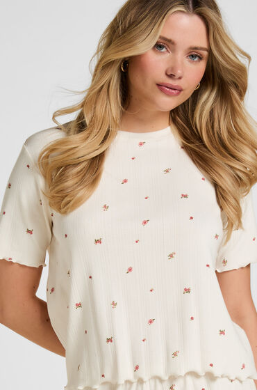 Hunkemöller Pyjama Top Pointelle Wit
