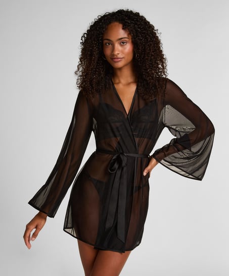 Kimono en maille Imani, Noir