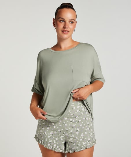 Korte pyjama set, Groen