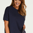 Pyjama top korte mouwen loose fit, Blauw