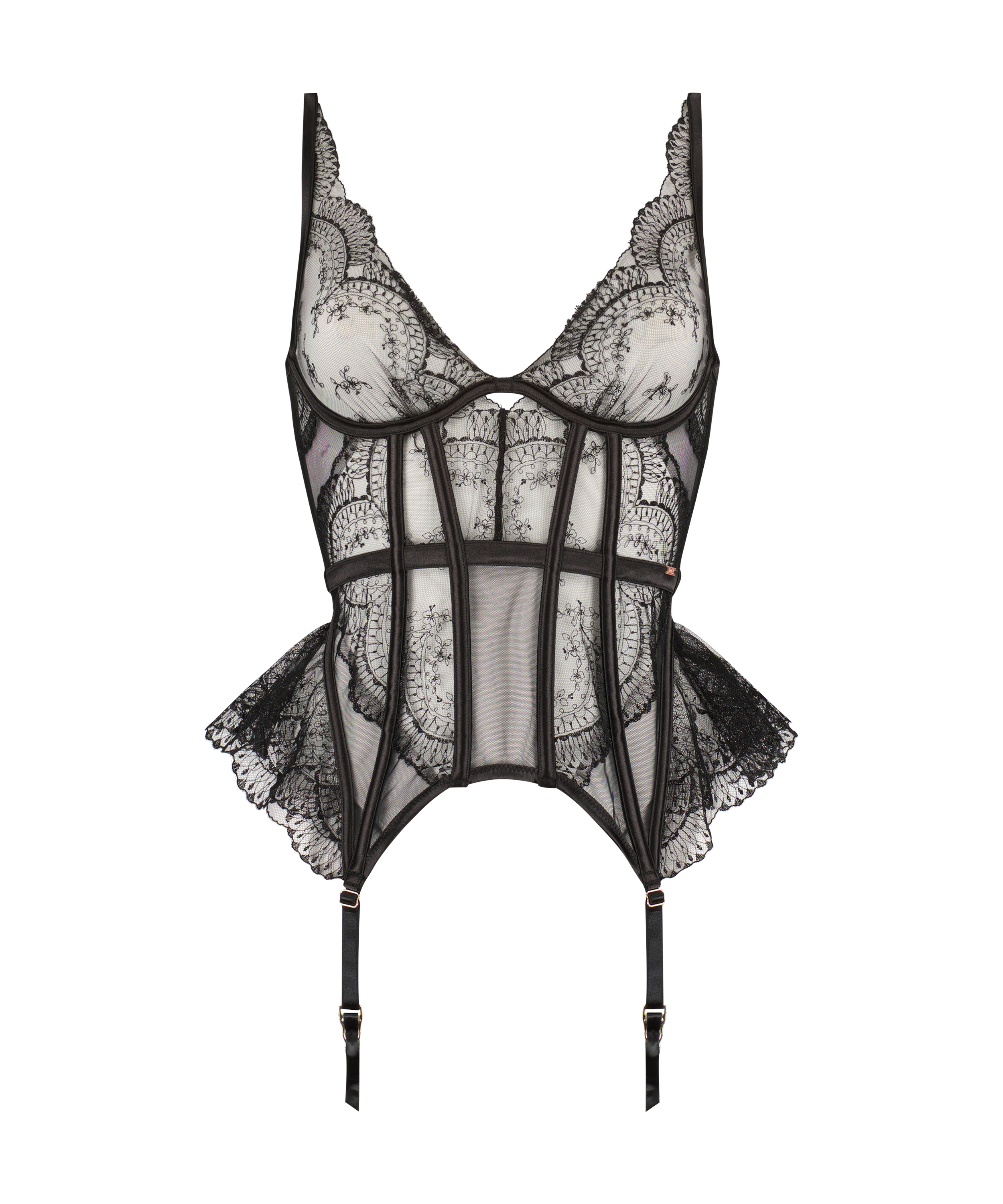 Bustier &agrave; armatures non rembourr&eacute; Akira, Noir, main