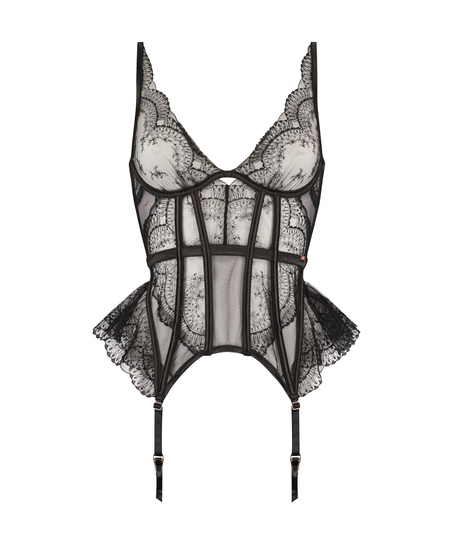 Bustier &agrave; armatures non rembourr&eacute; Akira, Noir