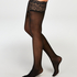 Bas autofixants 15 deniers Sustainable Lace, Noir