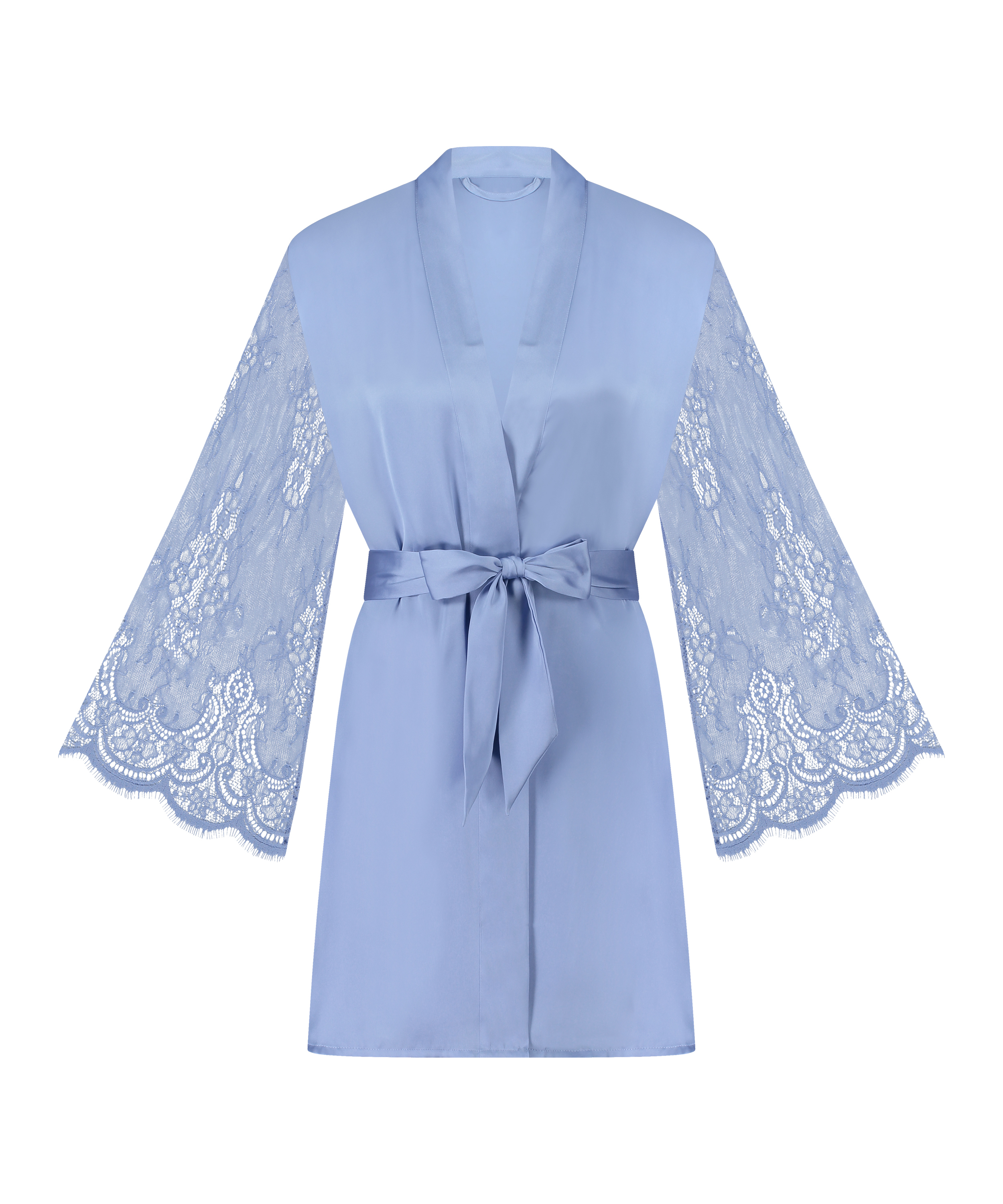 Kimono Satin, Blauw, main