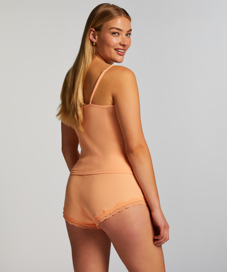 Ribbed Lace Shorts, Roze