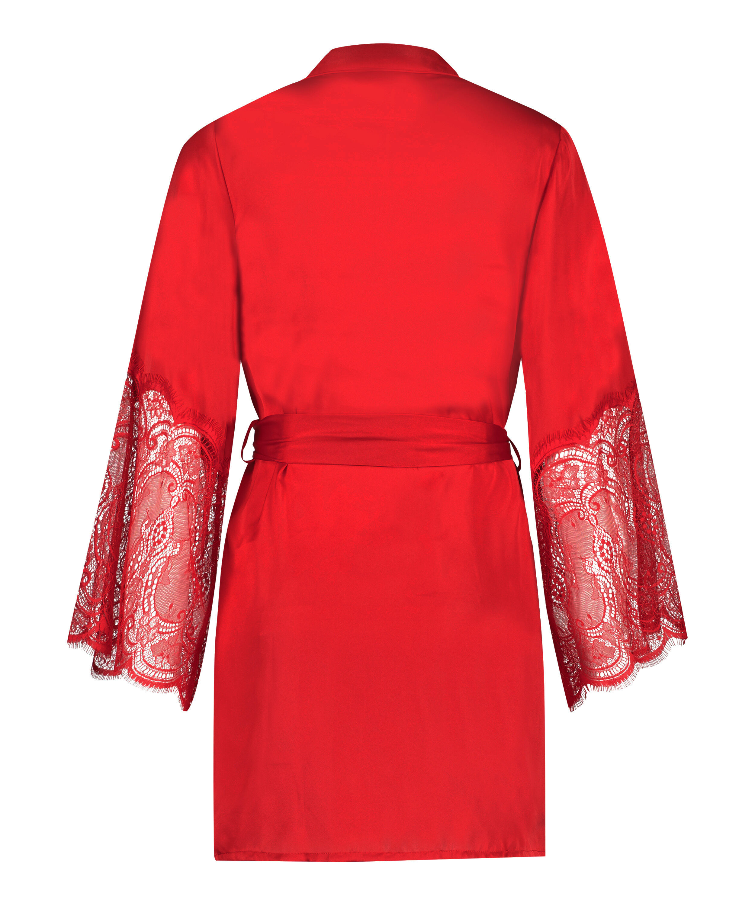 Kimono deals satin rouge