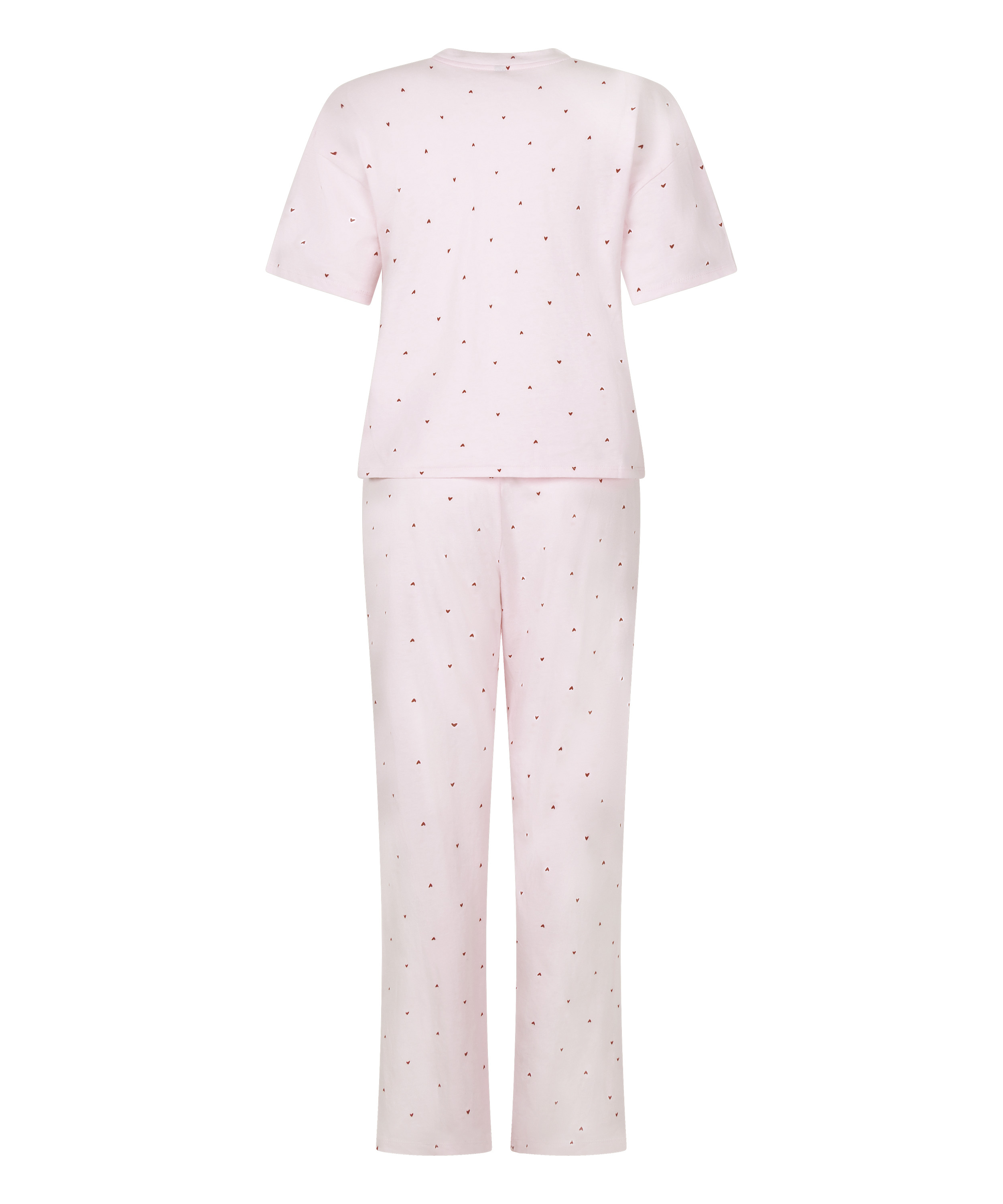 Pyjama Set Katoen Print, Roze, main