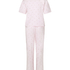 Pyjama Set Katoen Print, Roze