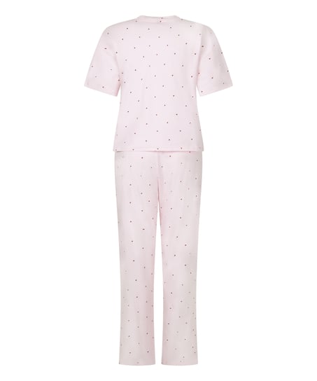 Pyjama Set Katoen Print, Roze