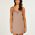 Slipdress Modal Lace, Bruin
