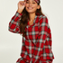 Pyjama set check Twill, Rood
