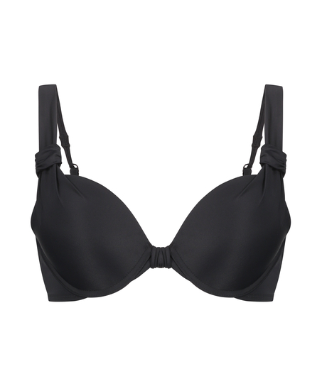 Haut de bikini &agrave; armatures pr&eacute;form&eacute; Luxe Taille E +, Noir