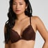 Soutien-gorge &agrave; armatures pr&eacute;form&eacute; push-up Marine, Brun