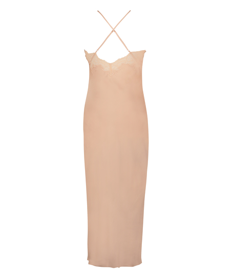 Nuisette en satin Long, Beige