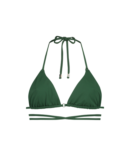 Haut de bikini triangle Digura, Vert