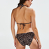 Slip de Bikini Rio Leopard, Beige