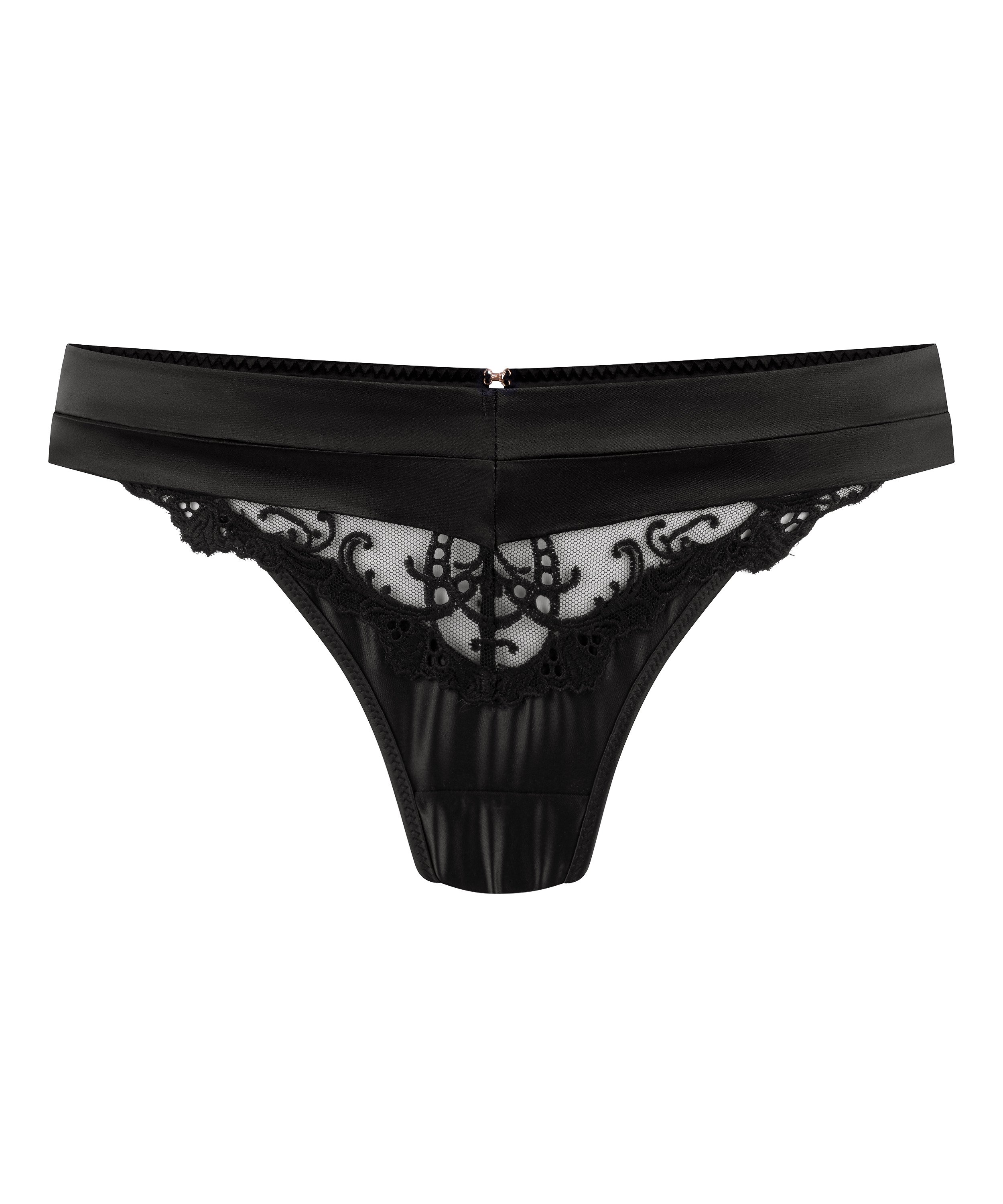 String échancré Sveta, Noir, main