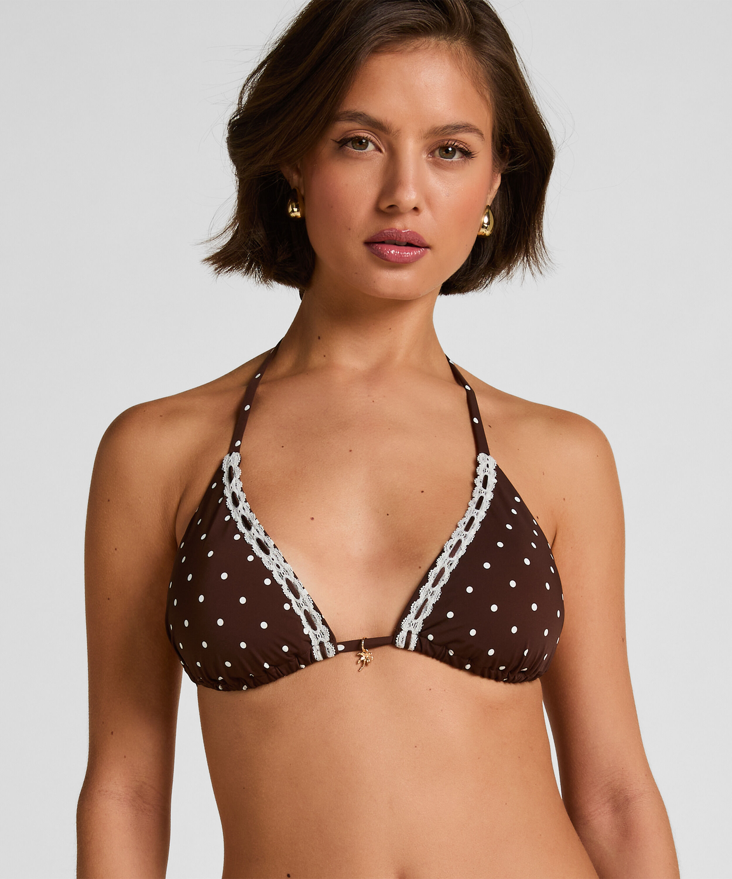 Triangle Bikini Top Algarve, Bruin Triangle Bikini Top Algarve, Bruin