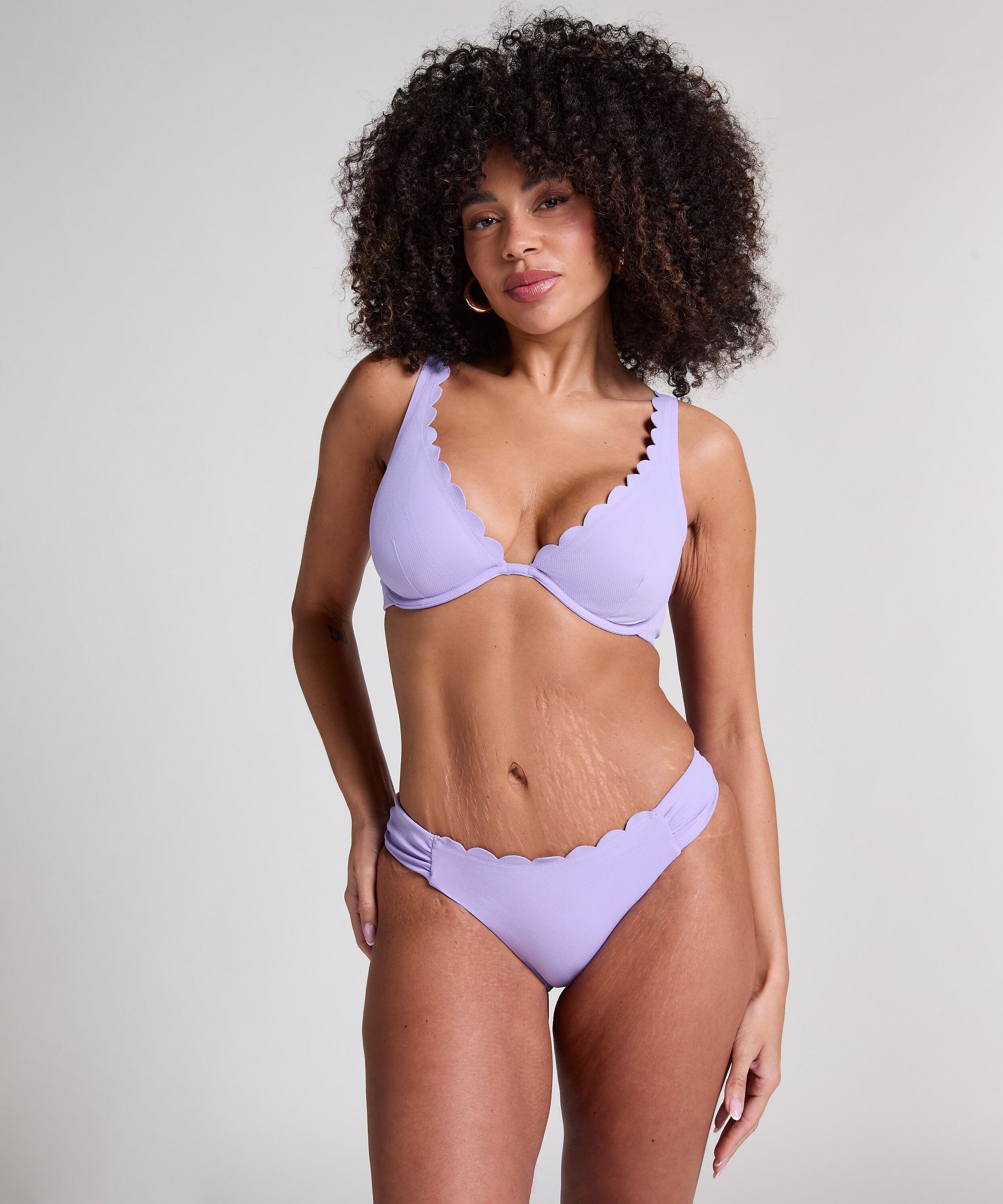 Slip de Bikini Rio Scallop, Pourpre Slip de Bikini Rio Scallop, Pourpre