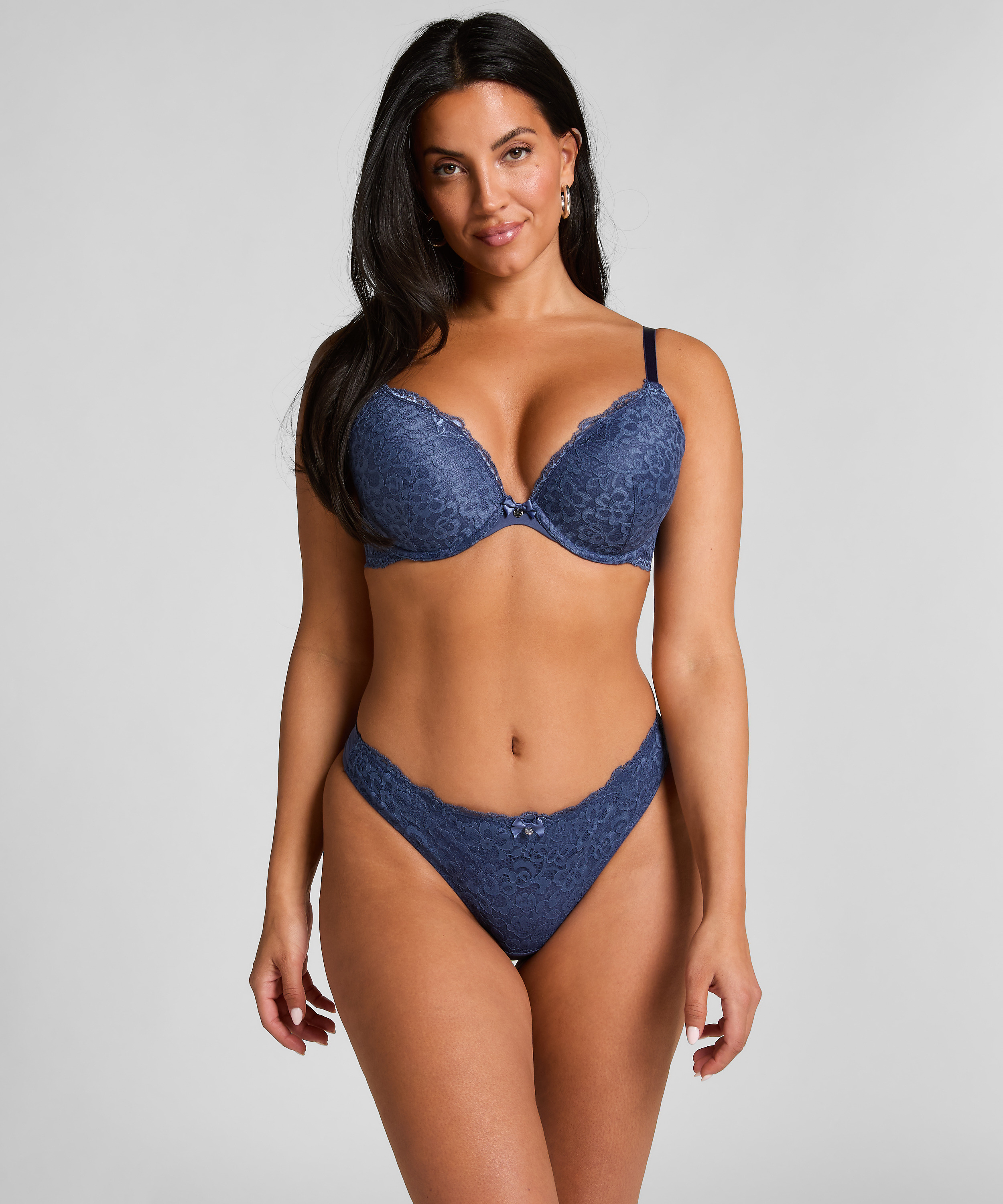 Voorgevormde push-up beugel bh Marine, Blauw, main