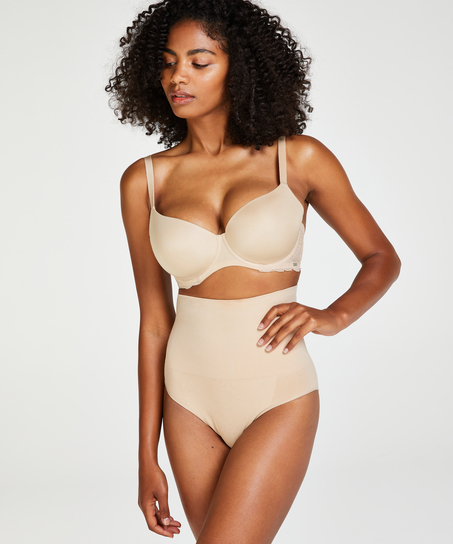Verstevigende hoge slip, Beige