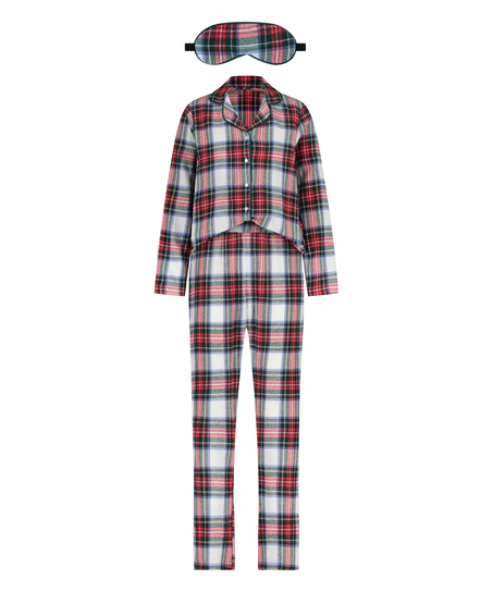 Pyjama set check Twill, Wit