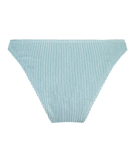 Hoog uitgesneden Bikinibroekje Crinkle, Blauw