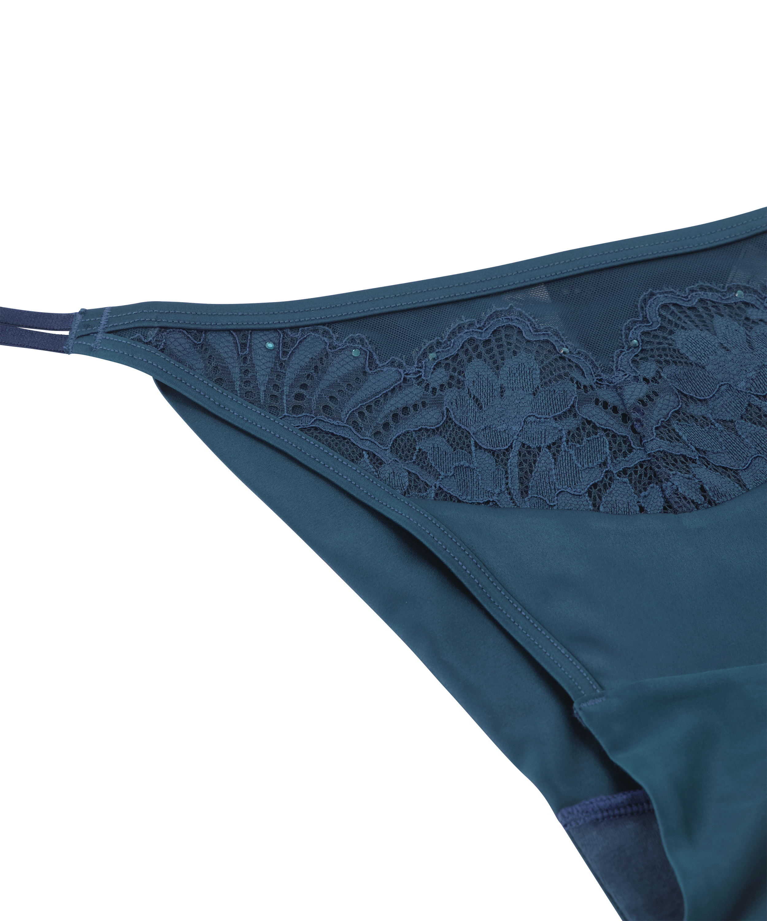 Slip br&eacute;silien Josien, Bleu, main