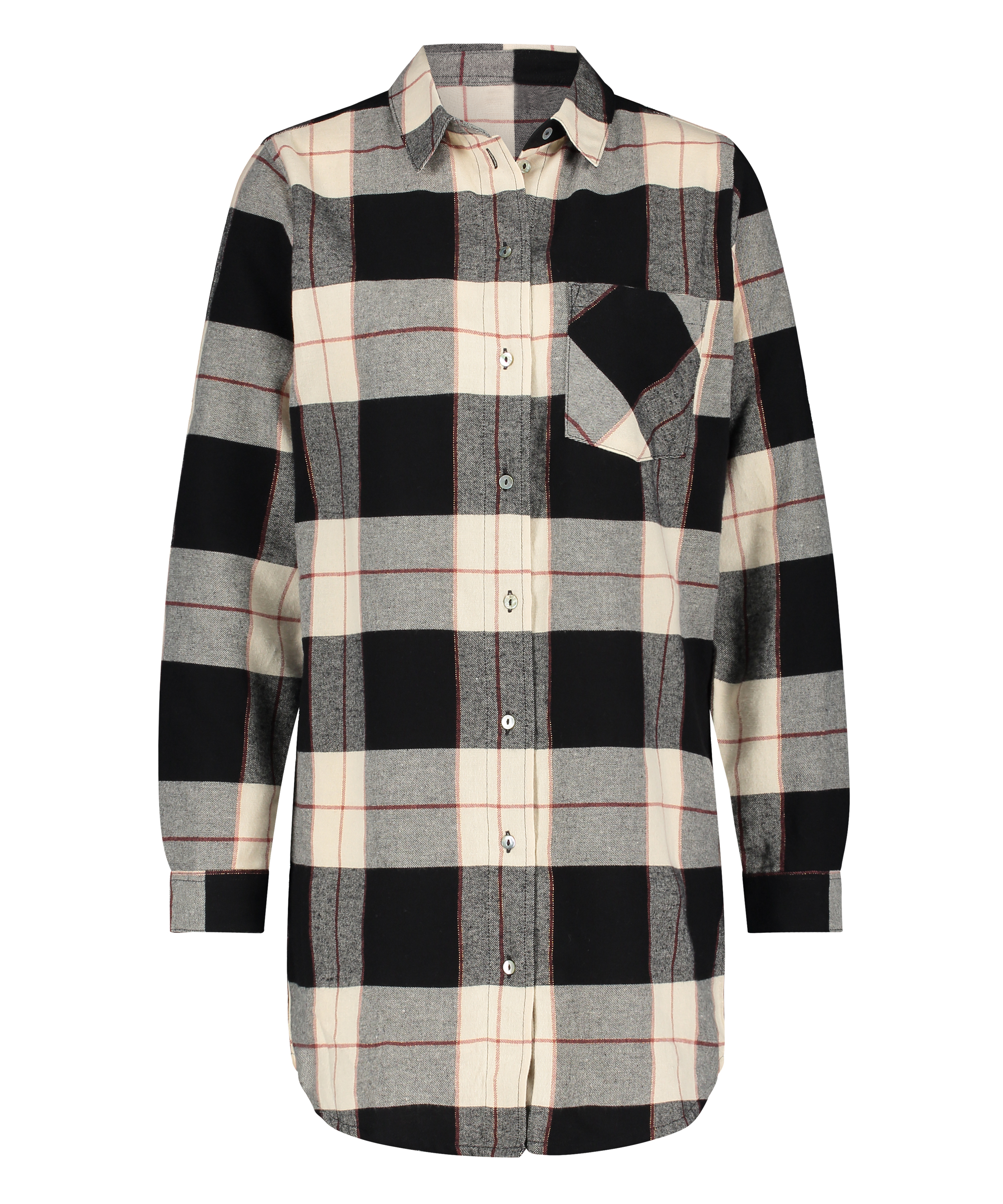 Lange mouwen Menshirt, Zwart, main