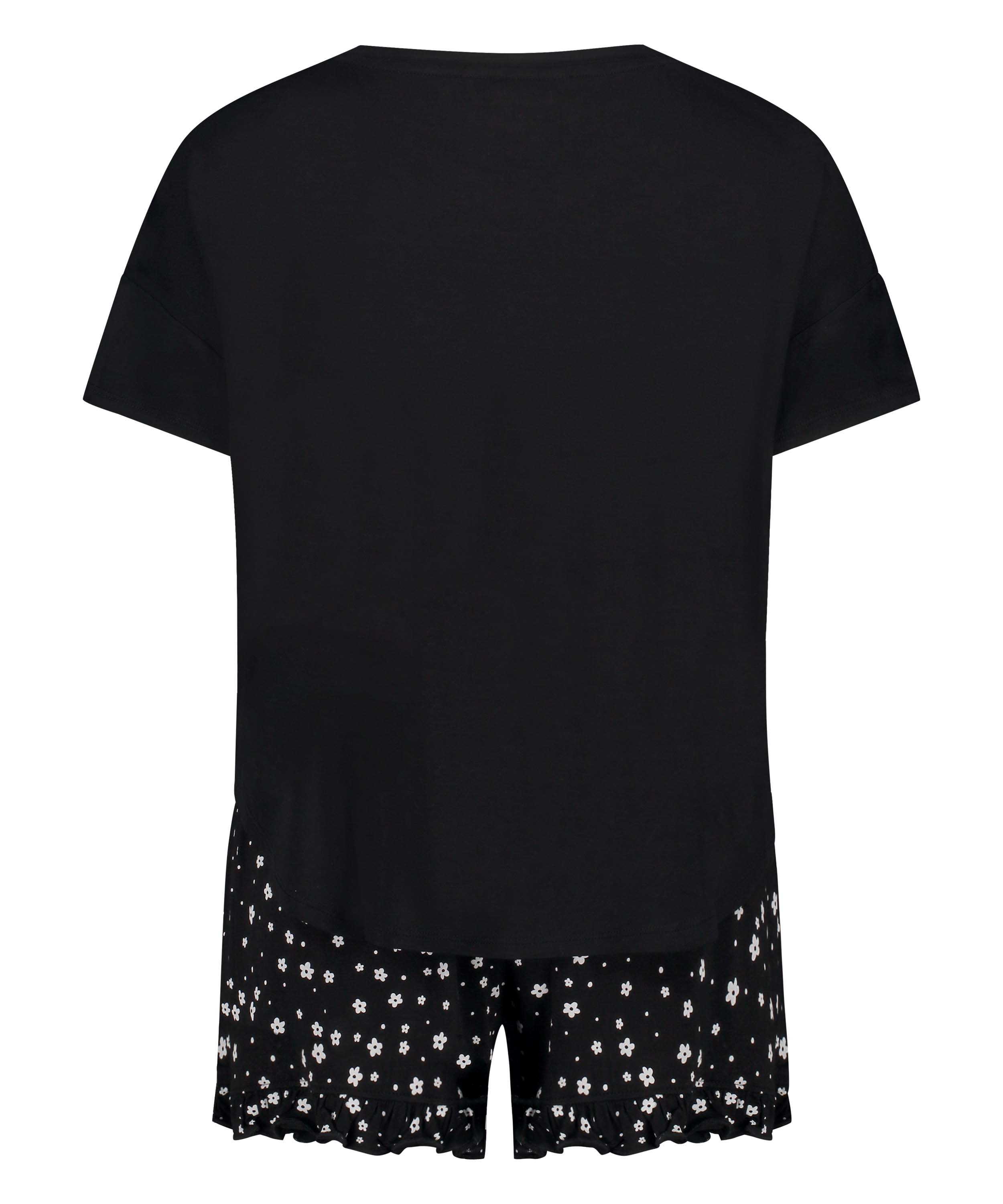 Korte pyjama set, Zwart, main
