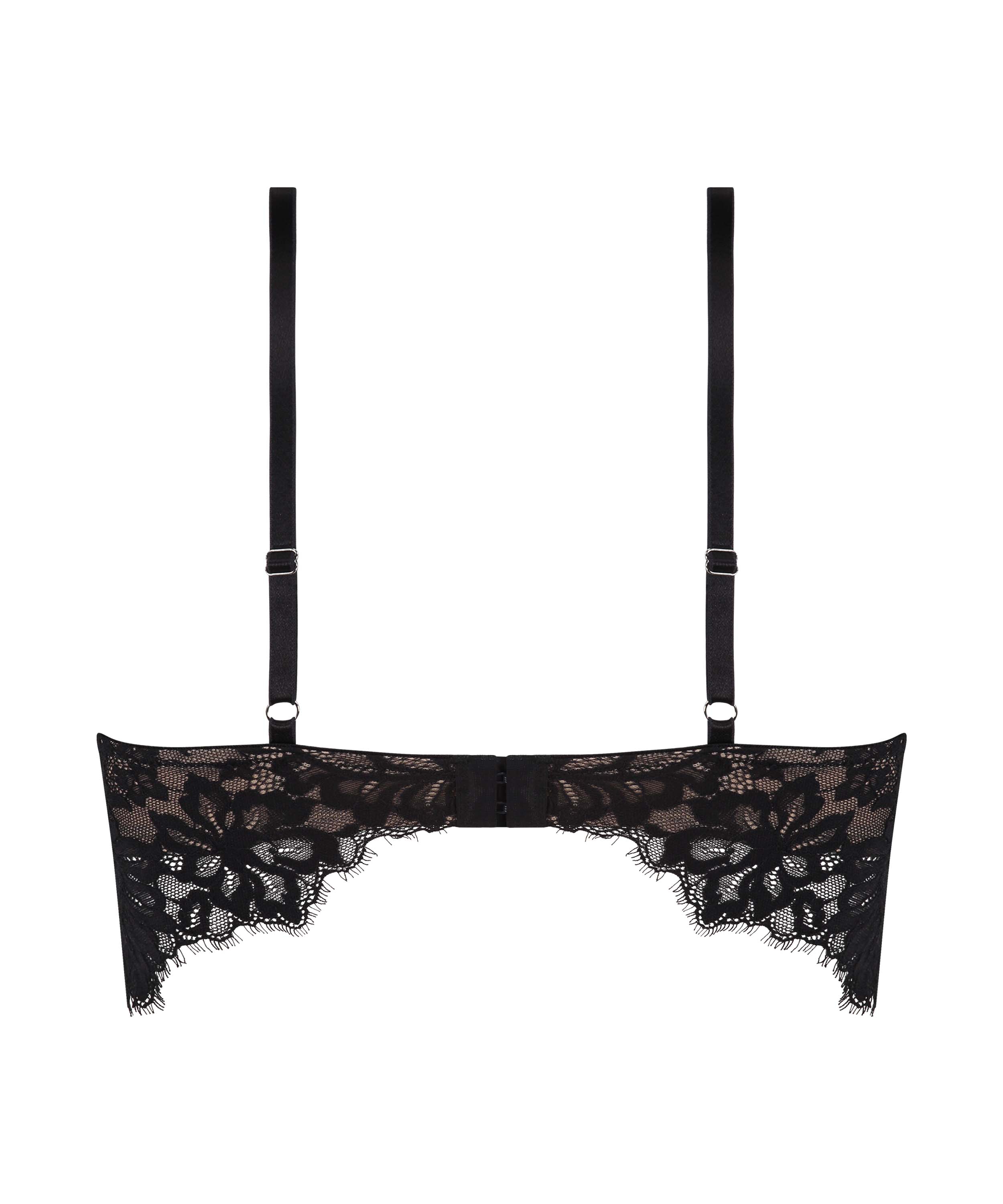 Soutien-gorge à armatures préformé longline Isabella, Noir, main
