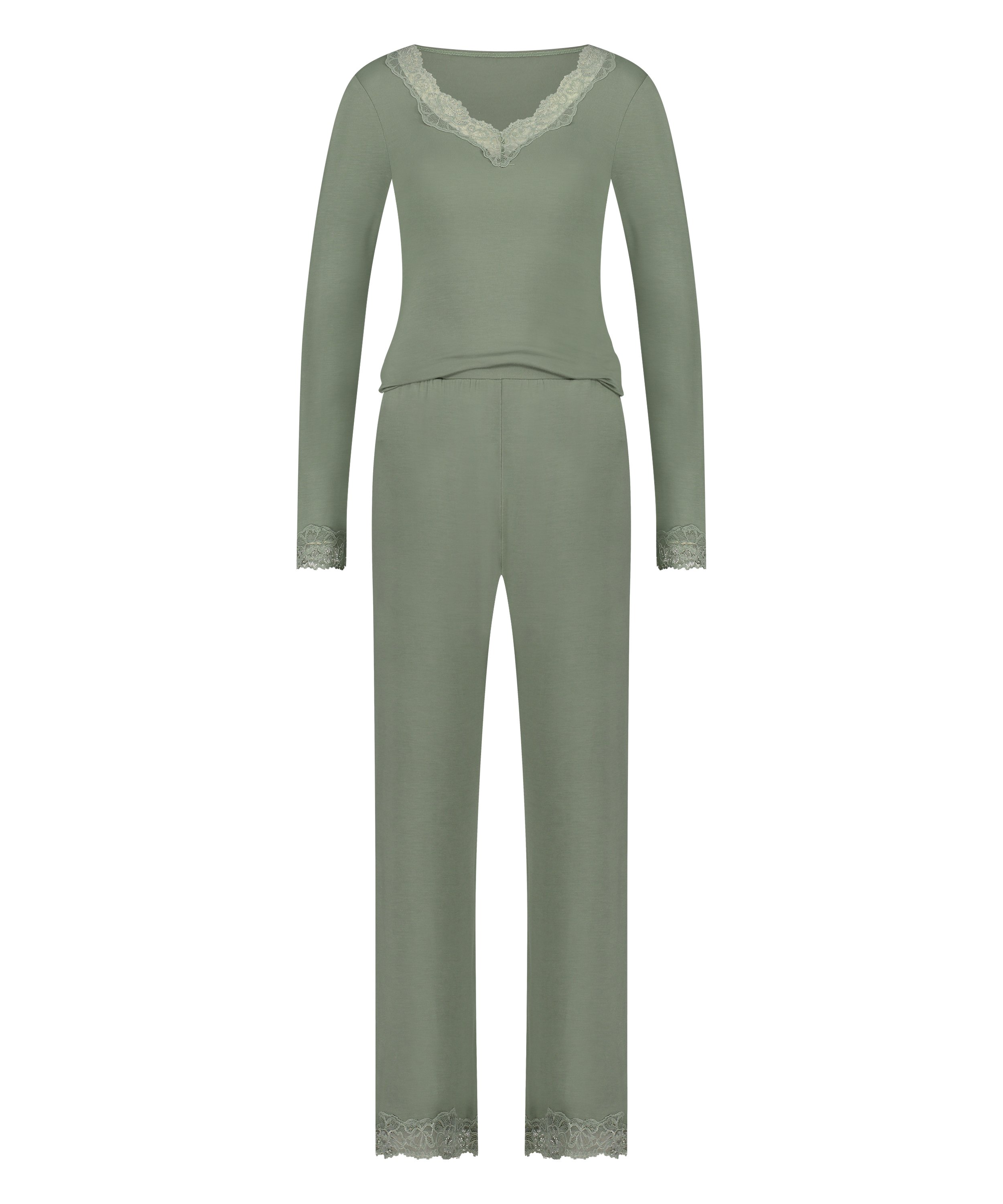 Pyjama set, Groen, main