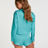 Short de pyjama en satin, Bleu