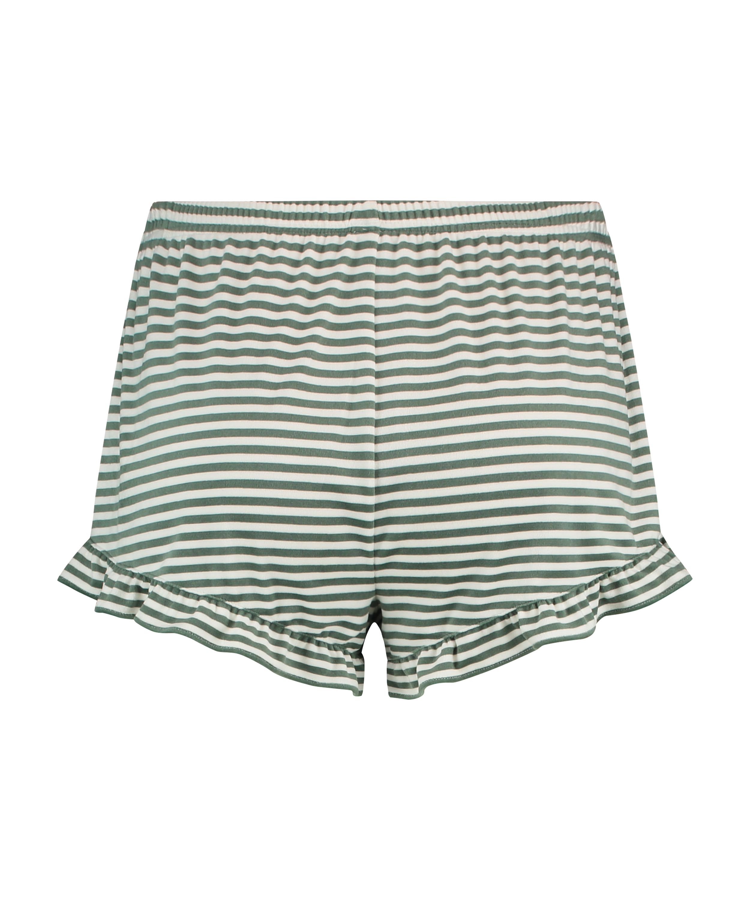 Shorts Ruffle Velours, Groen, main