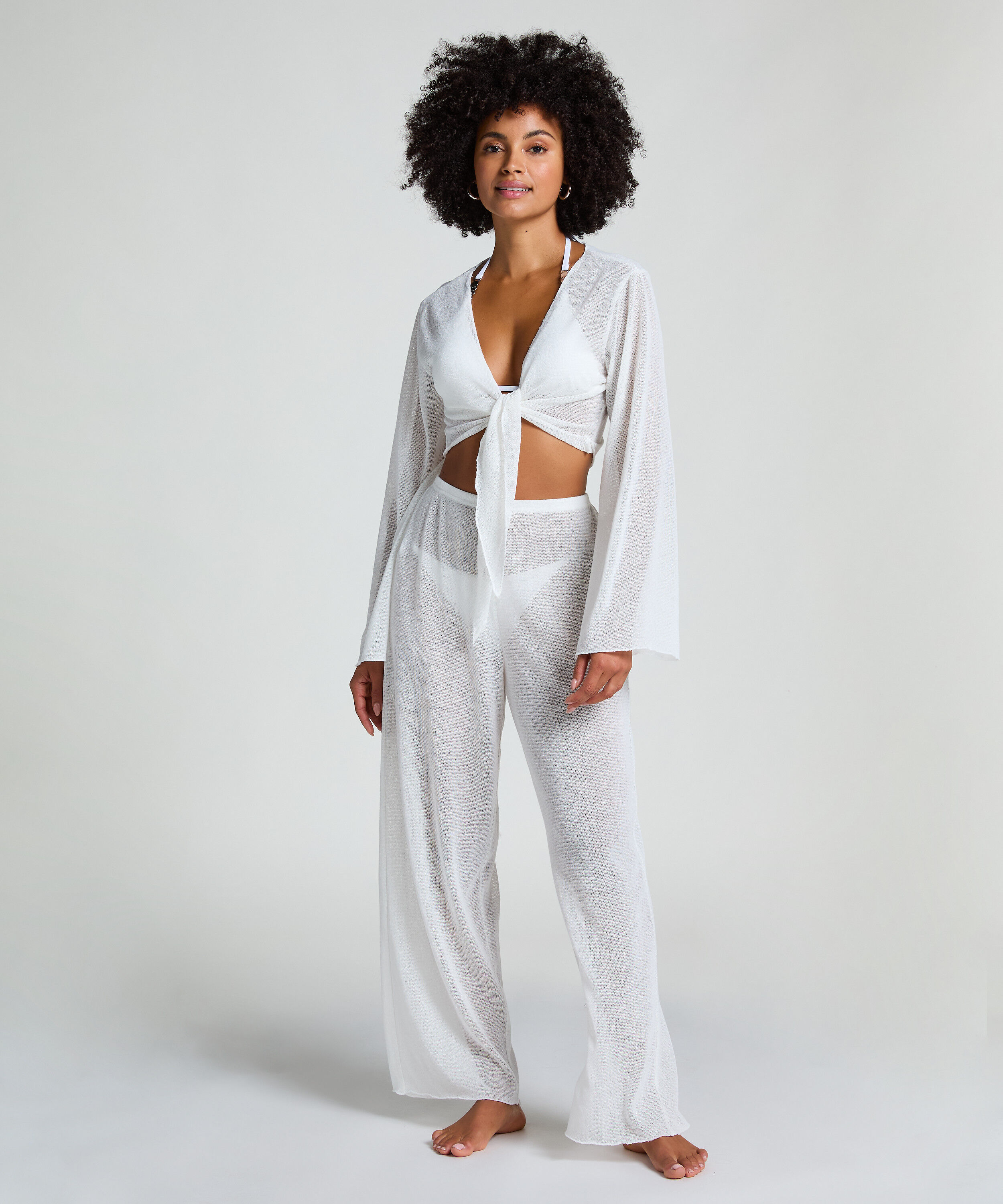 Gebreide Strandbroek, Wit