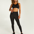 HKMX High waisted sportlegging Gouden Glitter, Zwart