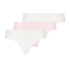 Lot de 3 slips br&eacute;siliens invisibles, Blanc