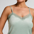 Camisole velours Dentelle, Vert