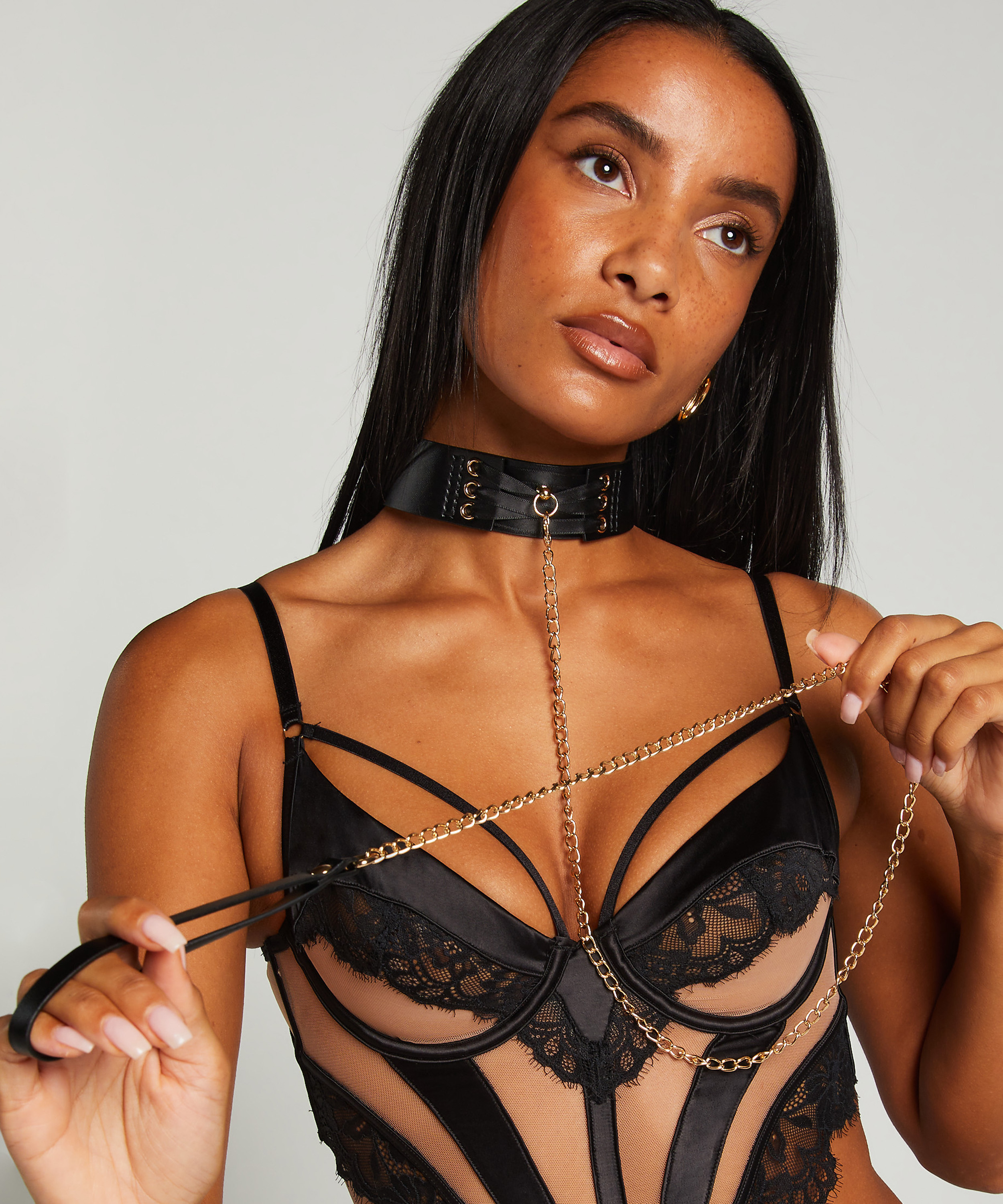 Private Choker Leash, Noir, main