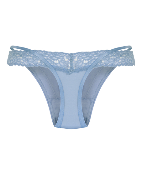 Extra lage v-string Elliena, Blauw