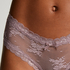 Brazilian V-shape Floral Mesh, Paars
