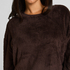 Top met lange mouwen Fluffy Fleece, Bruin