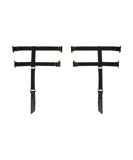 Private suspender cuffs, Zwart