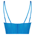 Soutien-gorge bustier non rembourr&eacute; &agrave; armatures Boujee, Bleu