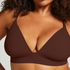 Triangel bralette Smooth, Bruin