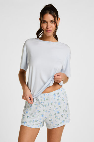 Hunkemöller Pyjama Set Daisy Blauw