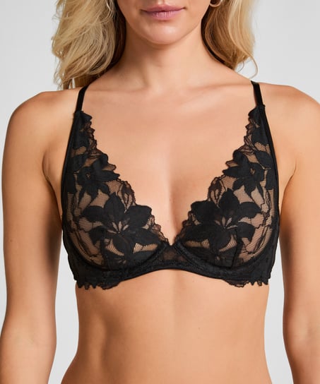 Soutien-gorge &agrave; armatures non-pr&eacute;form&eacute; Ingrid, Noir