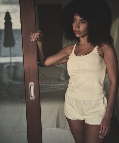 Pointelle Short, Geel