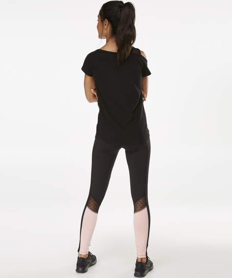 HKMX Korte mouwen sportshirt Branded, Zwart